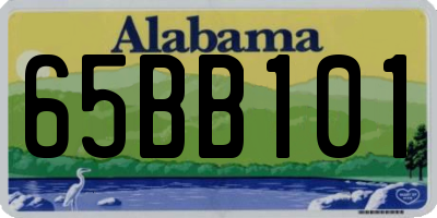 AL license plate 65BB101