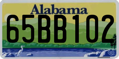 AL license plate 65BB102
