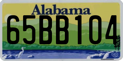AL license plate 65BB104