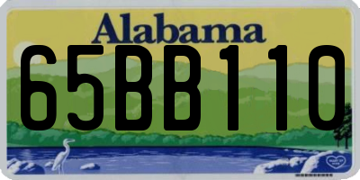 AL license plate 65BB110