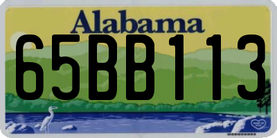 AL license plate 65BB113