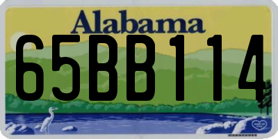 AL license plate 65BB114