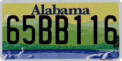 AL license plate 65BB116