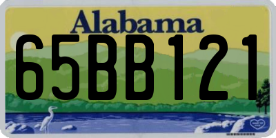 AL license plate 65BB121