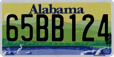 AL license plate 65BB124