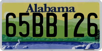 AL license plate 65BB126