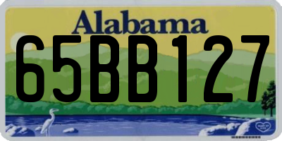 AL license plate 65BB127