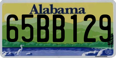 AL license plate 65BB129