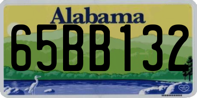 AL license plate 65BB132