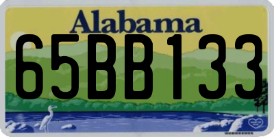 AL license plate 65BB133