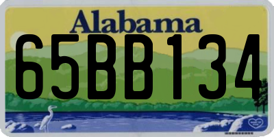 AL license plate 65BB134