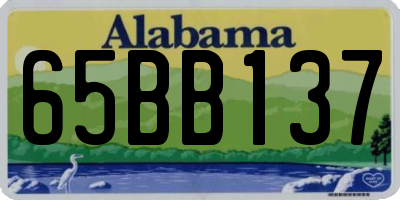 AL license plate 65BB137