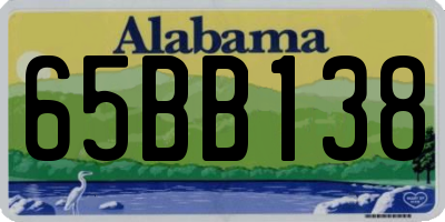 AL license plate 65BB138