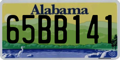 AL license plate 65BB141