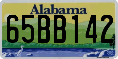 AL license plate 65BB142