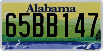 AL license plate 65BB147