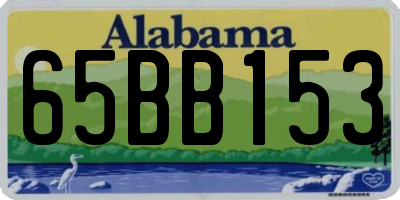 AL license plate 65BB153