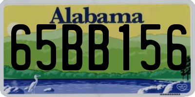 AL license plate 65BB156