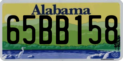 AL license plate 65BB158