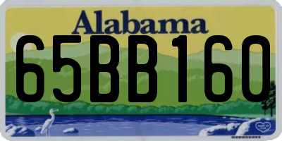 AL license plate 65BB160