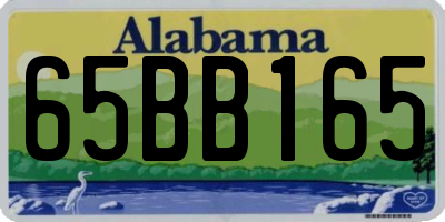 AL license plate 65BB165