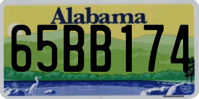 AL license plate 65BB174