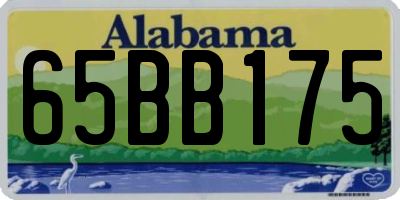 AL license plate 65BB175