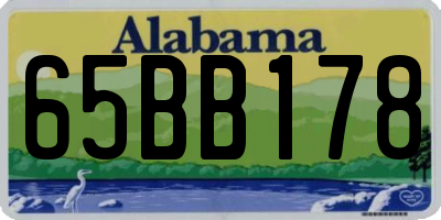 AL license plate 65BB178