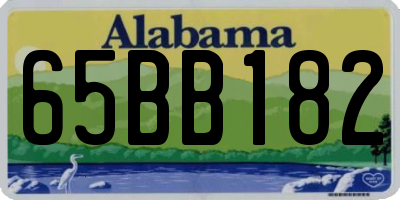 AL license plate 65BB182