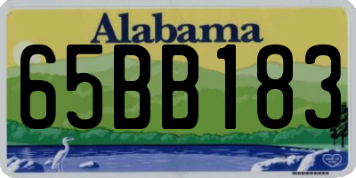 AL license plate 65BB183
