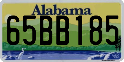 AL license plate 65BB185