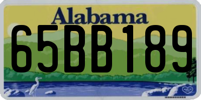 AL license plate 65BB189