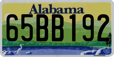 AL license plate 65BB192