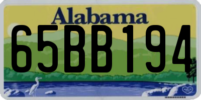 AL license plate 65BB194
