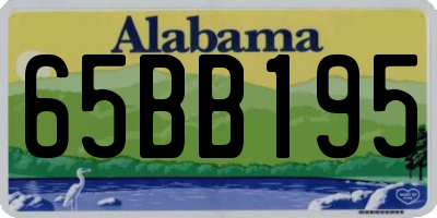 AL license plate 65BB195