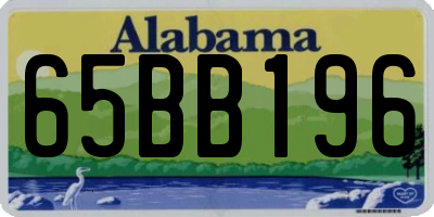 AL license plate 65BB196