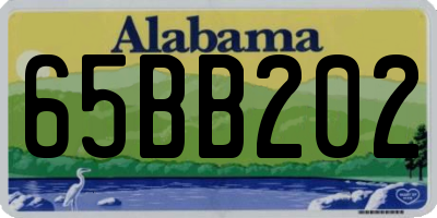 AL license plate 65BB202