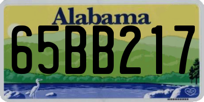 AL license plate 65BB217