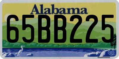 AL license plate 65BB225