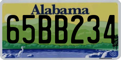 AL license plate 65BB234