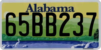 AL license plate 65BB237