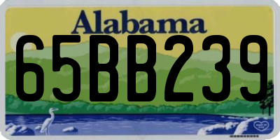 AL license plate 65BB239