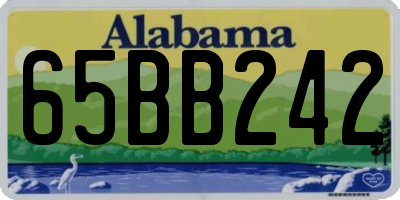 AL license plate 65BB242
