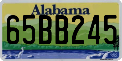 AL license plate 65BB245