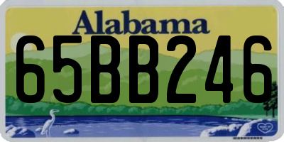 AL license plate 65BB246