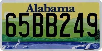 AL license plate 65BB249