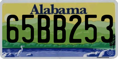 AL license plate 65BB253
