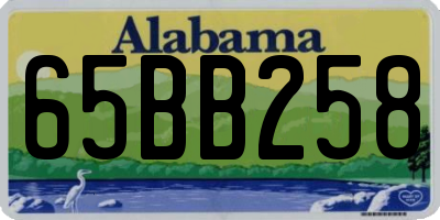 AL license plate 65BB258