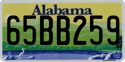 AL license plate 65BB259