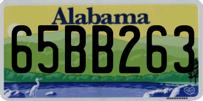 AL license plate 65BB263